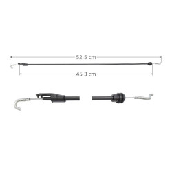 CHICOTE CERRADURA ST IBIZA 01-09 4 PUERTAS 52.5 CM MEX TWN HUSHAN Derecho/Izquierdo Delantera