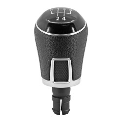PERILLA VW JETTA BICENTENARIO 11-18/VENTO 14-22/GOL 08-20 DE PALANCA NEGRO FILO PLATA CORRUGADA POMO PLASTIFICADO MEX