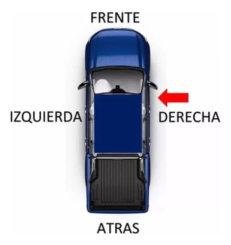 01-13 Ford Courier Manija Exterior Corrugada Lado Derecho