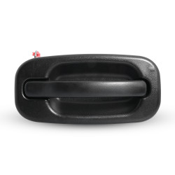 MANIJA EXTERIOR CV SILVERADO 99-06/SUBURBAN/TAHOE/SONORA 00-06/AVALANCHE 02-06 GM SIERRA 99-06/YUKON 00-06 CV CHEYENNE 99-06 SIN HOYO PARA LLAVE CORRUGADA NEGRA PLASTICO TWN HUSHAN 15182406 Derecho Delantera