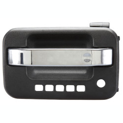 MANIJA EXTERIOR FD F-150/F-250 09-14/LOBO 04-08 LC MARK LT 06-13 CON HOYOS PARA LLAVE Y CODIGO CORRUGADA NEGRA/CROMO PLASTICO TWN HUSHAN 9L3Z-1522405-AB Izquierdo Delantera