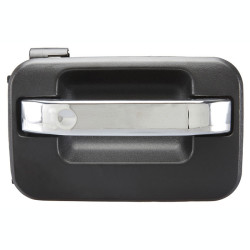 MANIJA EXTERIOR FD LOBO 04-08 LC MARK LT 06-13 SIN HOYO PARA LLAVE CORRUGADA NEGRA/CROMO PLASTICO TWN HUSHAN 9L3Z-1626604-AA Derecho Delantera/Trasera