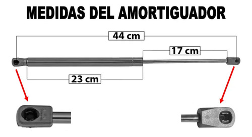 08-12 Jeep Liberty Amortiguadores Vidrio Ventana Tras 2 Pzs