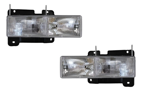 92-98 Gmc Sierra Par De Faros Delanteros 2 Piezas