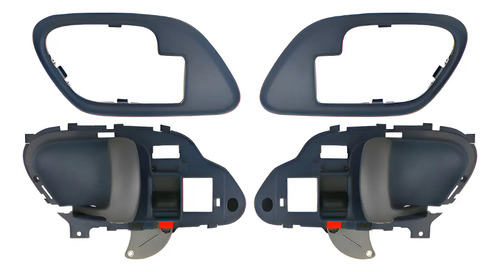 95-99 Gmc Yukon Manijas Interiores + Biseles Azul 4ps