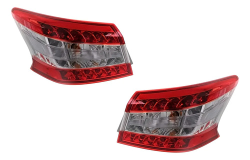 13-16 Sentra Par Calaveras Traseras Exteriores Con Arnes 2ps
