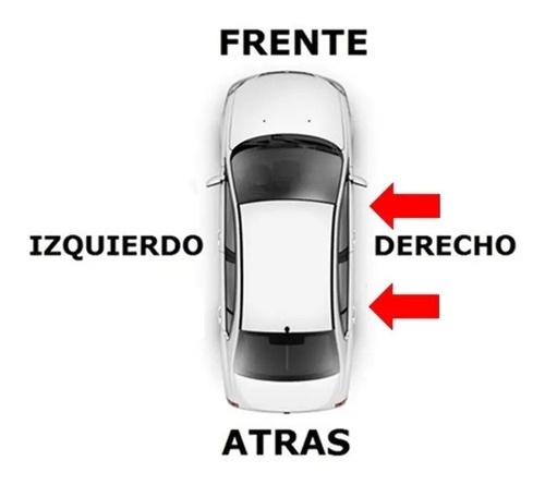 92-17 Nissan Tsuru Manijas Exteriores Derechas 2 Piezas Negr