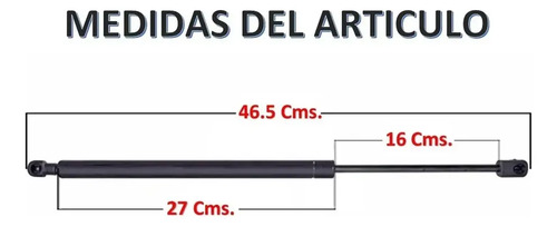 01-06 Mazda Tribute Amortiguadores Ventana Trasera 2 Piezas