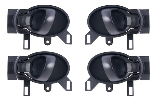 12-20 Nissan March Juego Manijas Interiores Color Negro 4pzs