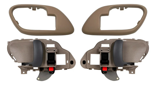 95-98 Gmc Sierra Manijas Interiores + Biseles Color Cafe 4ps