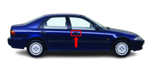 92-95 Honda Civic Manija Exterior Delantera Lado Derecho Neg