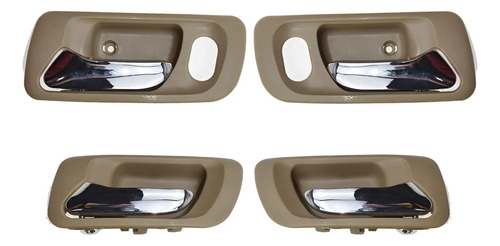 98-02 Accord Sedan Juego Manijas Interiores Beige 4 Piezas
