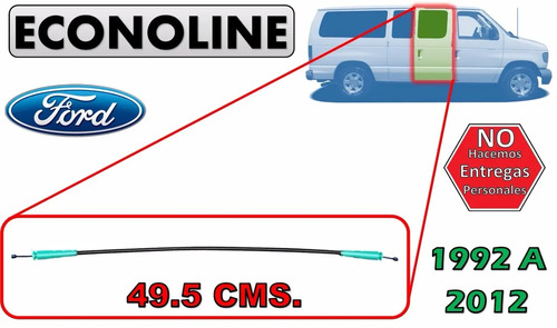 92-12 Econoline Chicote Puerta Lateral Doble 49.5 Cms Der.
