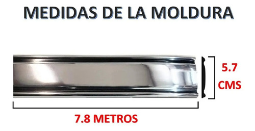 81-88 Chevrolet Silverado Rollo Moldura Lateral Cromada 8mts