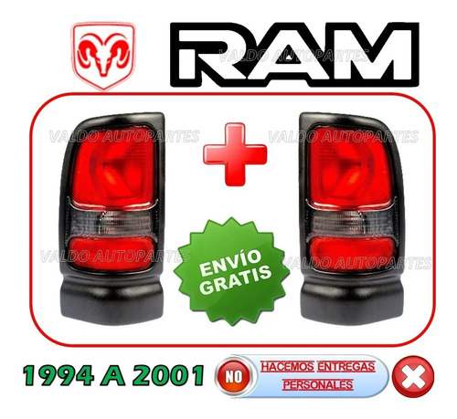 94-01 Dodge Ram Calaveras Traseras Sin Arnes ( El Par )